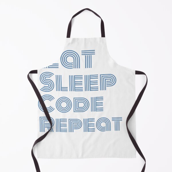 Item preview, Eat Sleep Code Repeat - Retro Blue Typography Design designed and sold by WalidRhedifa.
