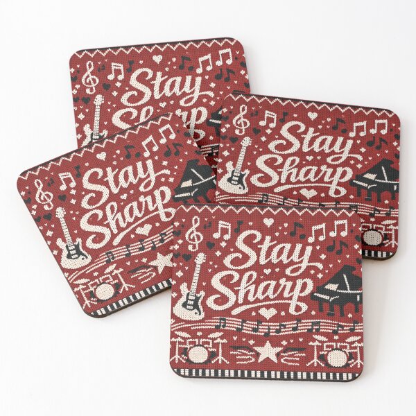 Item preview, Stay Sharp Music Saying Instruments Knitting Pattern Design designed and sold by Mauswohn.