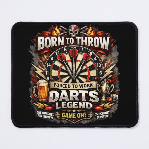 Item preview, Born to Throw – Darts Legend designed and sold by SixtieShirts.