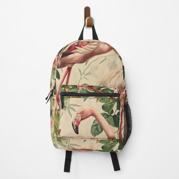 Item preview, Flamingos Old Miami Floral Vibe designed and sold by TheBohemianLark.