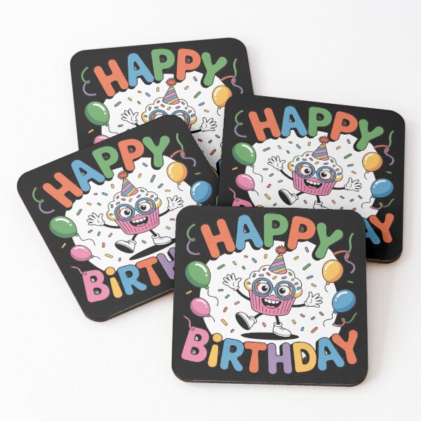 Item preview, Happy Birthday Cupcake Monster – Silly Dancing Party Design designed and sold by Midnight Veil Designs.