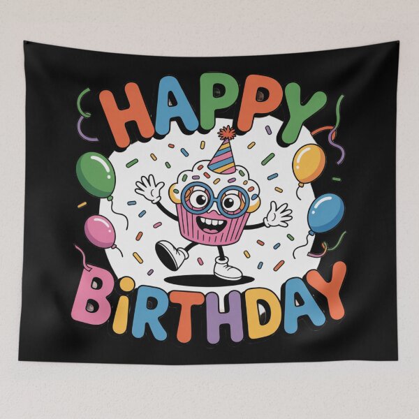 Item preview, Happy Birthday Cupcake Monster – Silly Dancing Party Design designed and sold by Midnight Veil Designs.
