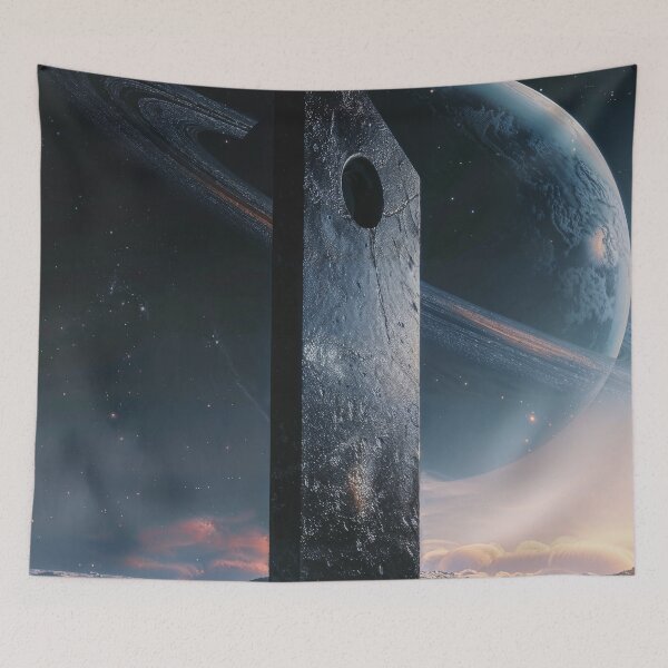 Item preview, Monolith On Frozen Alien Planet designed and sold by QuantumDrift.