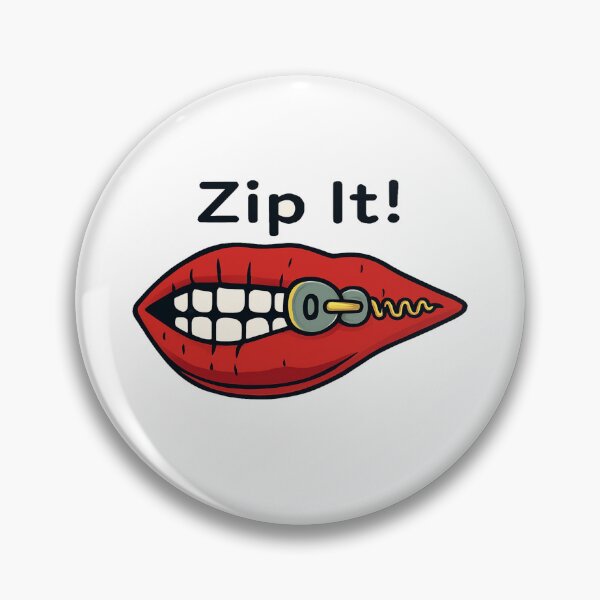 Item preview, Funny “Zip It!” Lips Illustration with Zipper Mouth – Bold Humorous Graphic Design designed and sold by Bright Nest Studio.