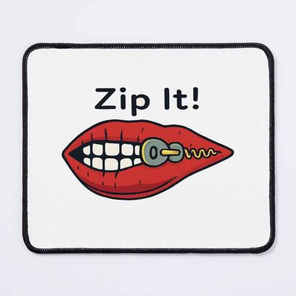Item preview, Funny “Zip It!” Lips Illustration with Zipper Mouth – Bold Humorous Graphic Design designed and sold by Bright Nest Studio.