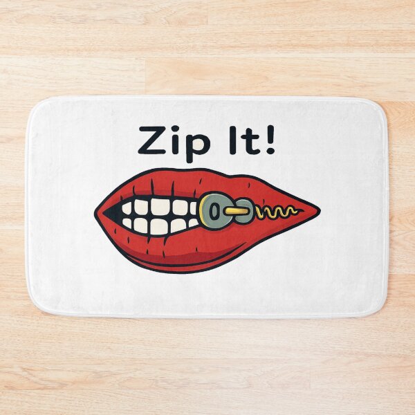 Item preview, Funny “Zip It!” Lips Illustration with Zipper Mouth – Bold Humorous Graphic Design designed and sold by Bright Nest Studio.