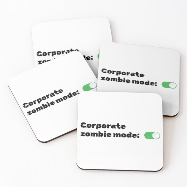 Item preview, Corporate Zombie Mode: ON – Funny Office Burnout Toggle Switch Meme designed and sold by sweetdrawsart.