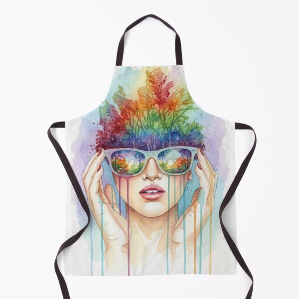 Item preview, Watercolor Painting on Paper of woman wearing Glass designed and sold by Berlin-D-Prs.