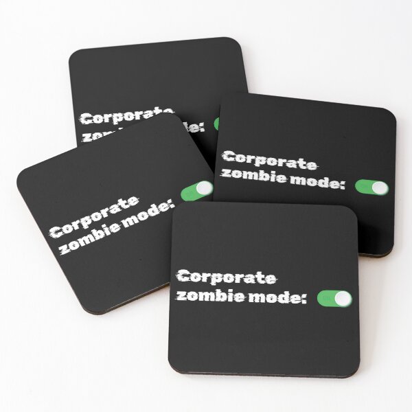 Item preview, Corporate Zombie Mode: ON – Funny Office Burnout Toggle Switch Meme designed and sold by sweetdrawsart.
