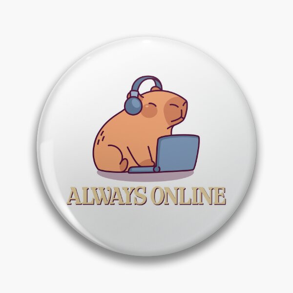Item preview, Always Online Capybara  designed and sold by R-A Designs.