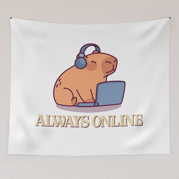 Item preview, Always Online Capybara  designed and sold by R-A Designs.
