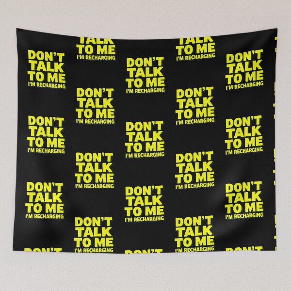 Item preview, Don’t Talk To Me I’m Recharging Funny Introvert Sarcastic Text Shirt designed and sold by SnarkyTextStudiO.