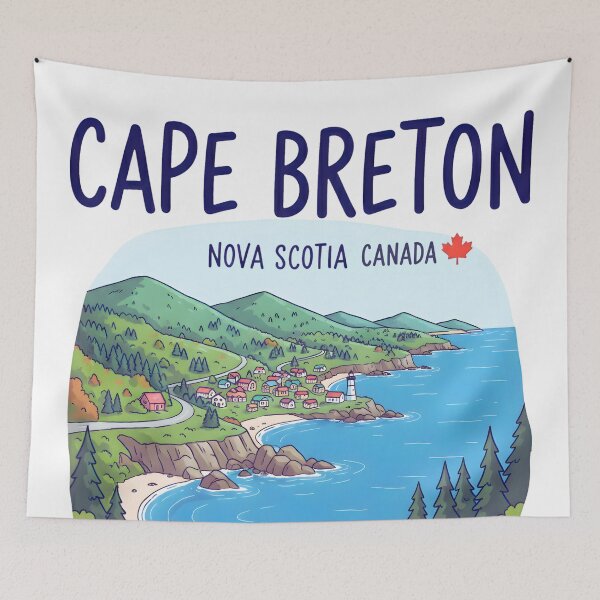 Item preview, Cape Breton Island Nova Scotia Canada Cute Skyline Landscape designed and sold by HowToCanadian.