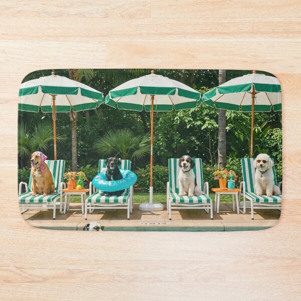Item preview, Dogs in The Pool designed and sold by HomeroPosadaO.