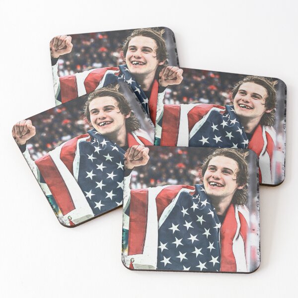 Item preview, Jack Hughes Golden Goal USA Hockey designed and sold by ClarenceGarza.