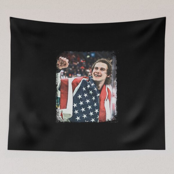 Item preview, Jack Hughes Golden Goal USA Hockey designed and sold by ClarenceGarza.
