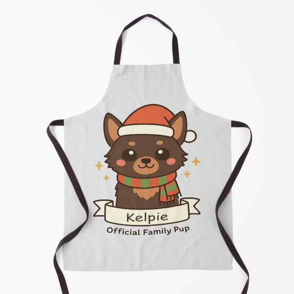 Item preview, Kelpie Christmas Dog – Cute Kelpie Wearing Santa Hat | Official Family Pup Holiday Art designed and sold by Globalcitytees.