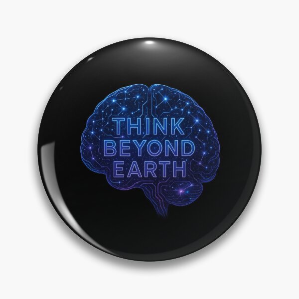 Item preview, Think Beyond Earth - Futuristic Cosmic Brain Circuit Design designed and sold by MKreative Studio.