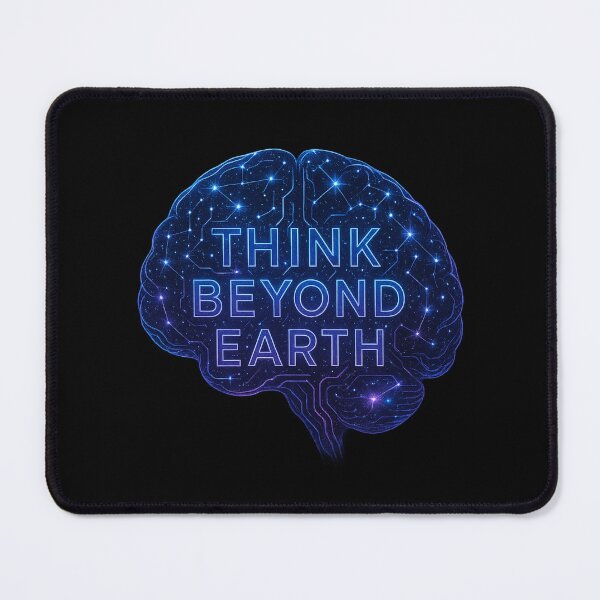 Item preview, Think Beyond Earth - Futuristic Cosmic Brain Circuit Design designed and sold by MKreative Studio.
