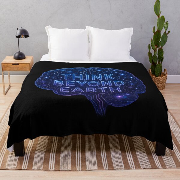 Item preview, Think Beyond Earth - Futuristic Cosmic Brain Circuit Design designed and sold by MKreative Studio.
