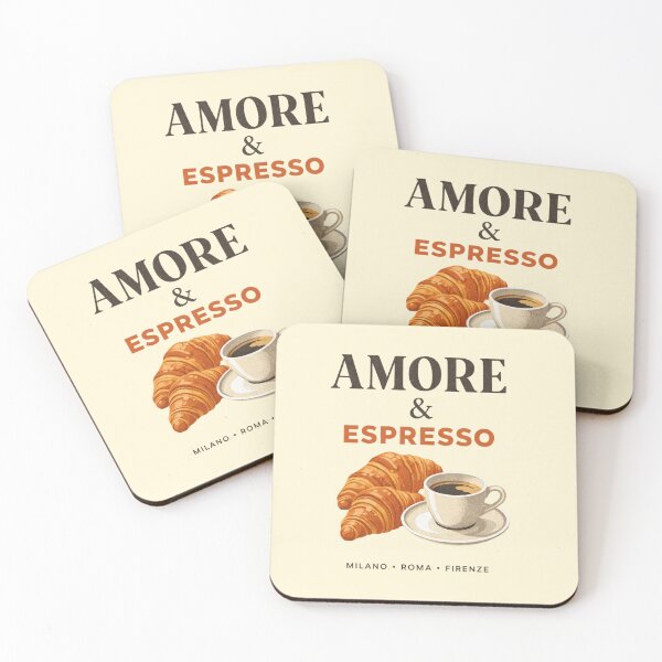 Item preview, Amore and Espresso Italy style art .Milano. Roma. Firenze. designed and sold by Natart1004.