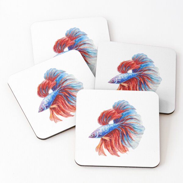 Item preview, Crimson Flow: A Betta Study in Crayon designed and sold by QamarART Paintings.