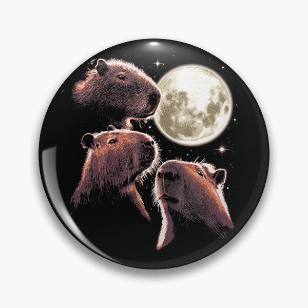 Item preview, Three Capybara Moon Funny Capybara Meme Mystical Capybara T-Shirt designed and sold by SAPAIDART.