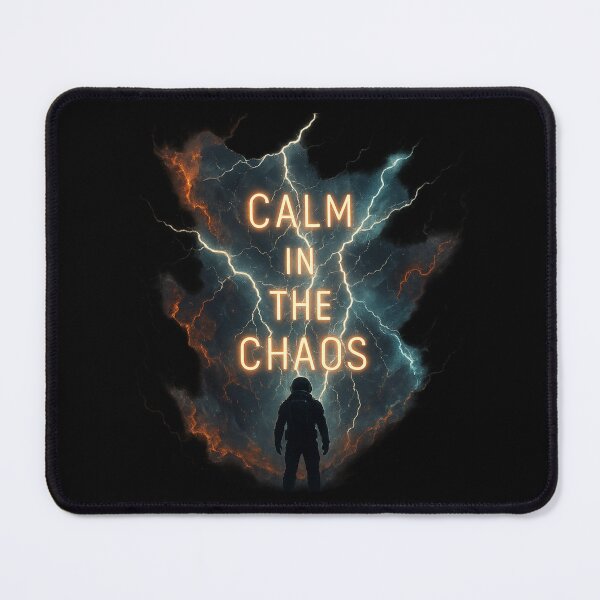 Item preview, Calm In The Chaos - Astronaut in Space Storm Sci-Fi Art designed and sold by MKreative Studio.