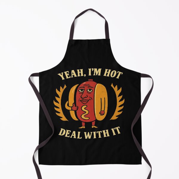 Item preview, Funny “Yeah, I’m Hot – Deal With It” Hot Dog Character Design with Flames & Attitude designed and sold by Bright Nest Studio.