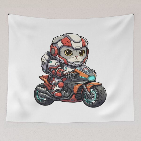 Item preview, Futuristic Cat Pilot Racer designed and sold by Visual Dept..