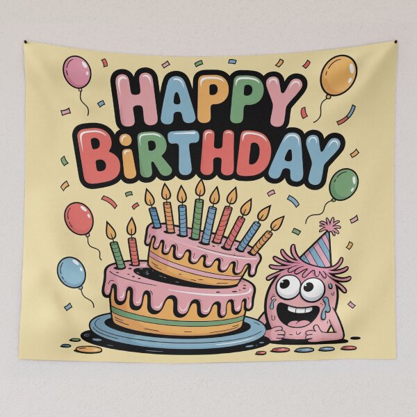 Item preview, Happy Birthday Monster Party – Crying Cupcake & Happy Cake Chaos designed and sold by Midnight Veil Designs.