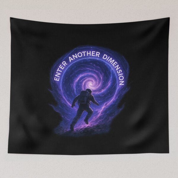 Item preview, Astronaut Entering Spiral Galaxy Portal - Sci-Fi Space Art designed and sold by MKreative Studio.