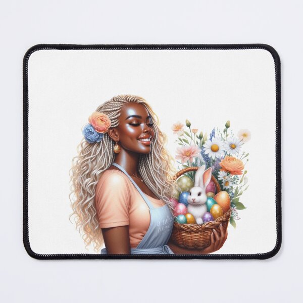 Item preview, Easter black woman design, Easter Afro Girl, Cute black girl, Spring Easter Sublimation. designed and sold by gabrielakrall.