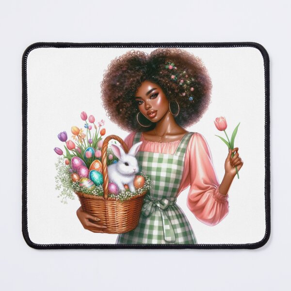 Item preview, Easter black woman design, Easter Afro Girl, Cute black girl, Spring Easter Sublimation. designed and sold by gabrielakrall.