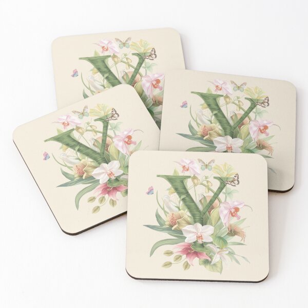 Item preview, Elegant Botanical Letter Y Monogram – Floral Orchid & Butterfly Illustration | Nature-Inspired Aesthetic Decor designed and sold by AmenAlways.