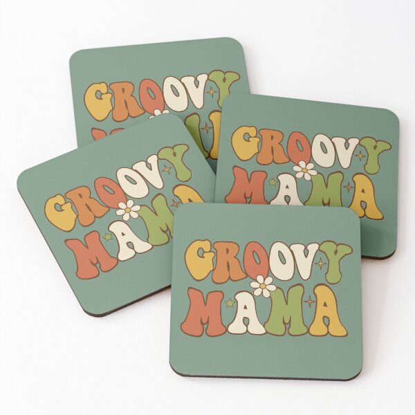 Item preview, Retro Groovy Mama Flower Power Typography designed and sold by capricedefille.