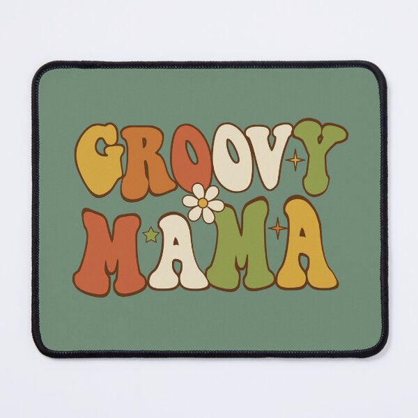 Item preview, Retro Groovy Mama Flower Power Typography designed and sold by capricedefille.