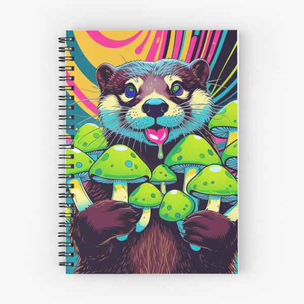 Item preview, Otter who likes strange mushrooms designed and sold by Otter In Water Store.