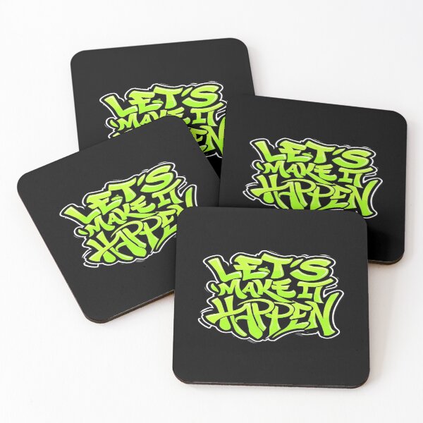 Item preview, Energetic “Let’s Make It Happen” Graffiti‑Style Motivational Typography for Bold Achievers designed and sold by Bright Nest Studio.