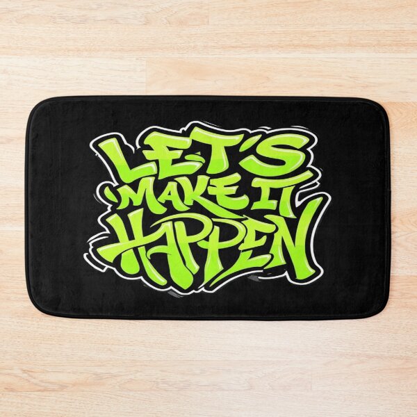 Item preview, Energetic “Let’s Make It Happen” Graffiti‑Style Motivational Typography for Bold Achievers designed and sold by Bright Nest Studio.