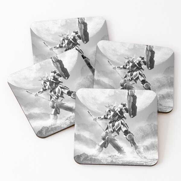 Item preview, black white Barbatos Gundam tekkadan moon night Digital Artwork designed and sold by sabartgunpla.