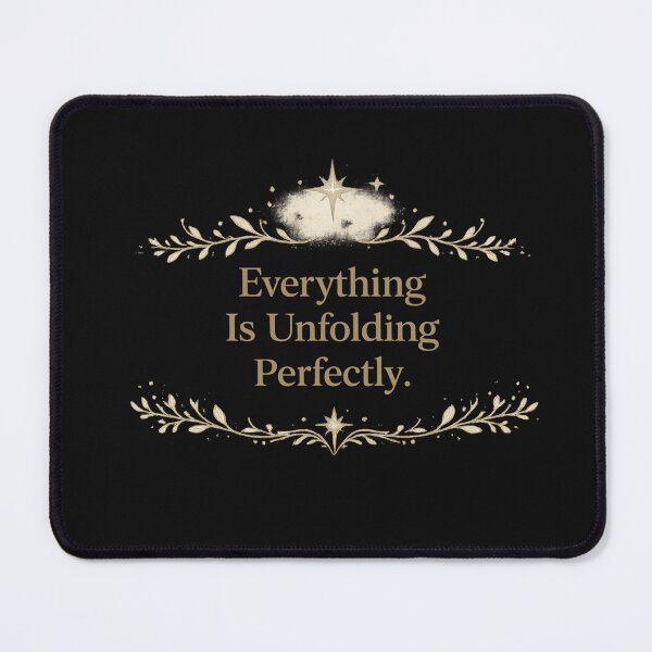 Item preview, Everything Is Unfolding Perfectly – Spiritual Affirmation Quote Design designed and sold by MSTextVibe.