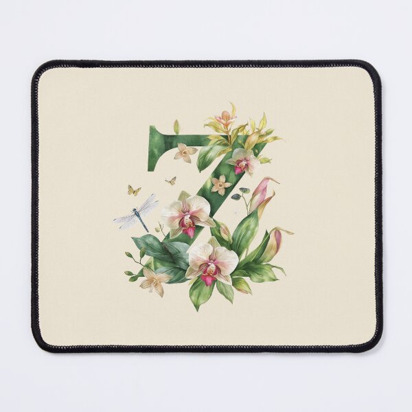 Item preview, Elegant Botanical Letter Z Monogram – Floral Orchid & Butterfly Illustration | Nature-Inspired Aesthetic Decor designed and sold by AmenAlways.