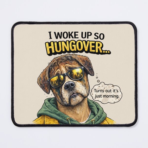 Item preview, Bulldog lover art. I woke up so hungover... designed and sold by Natart1004.