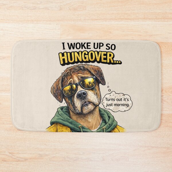Item preview, Bulldog lover art. I woke up so hungover... designed and sold by Natart1004.
