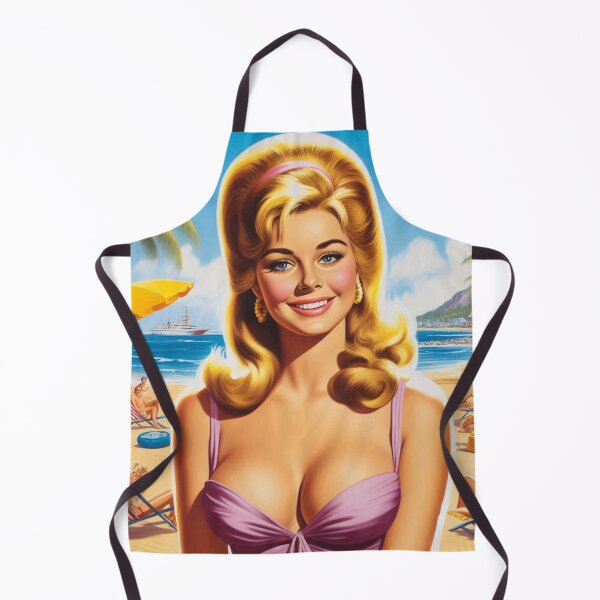 Item preview, Retro Cute Beach Girl designed and sold by PulpVintage.