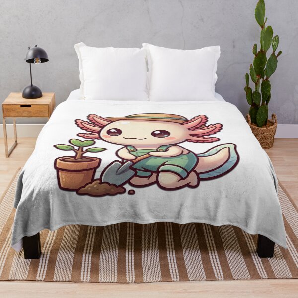 Item preview, Gardener Axolotl Cottagecore Character designed and sold by Visual Dept..