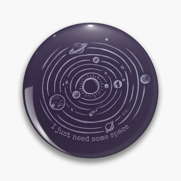 Item preview, I Just Need Some Space - Cute Purple Solar System Doodle designed and sold by Tattyarts.