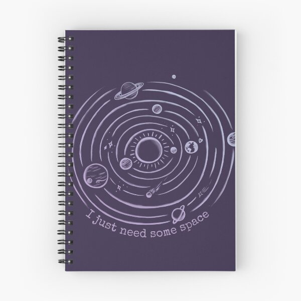 Item preview, I Just Need Some Space - Cute Purple Solar System Doodle designed and sold by Tattyarts.