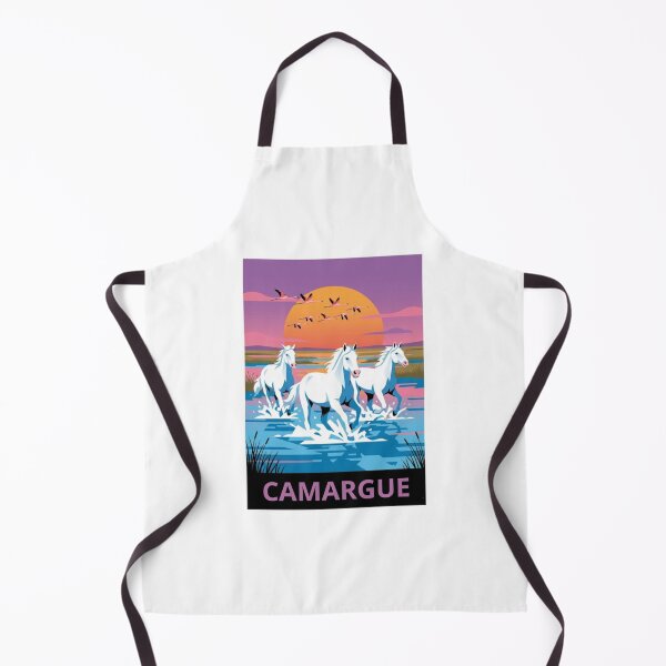 Item preview, Camargue – Wild Horses Neo-Retro Illustration designed and sold by jlg-creative.